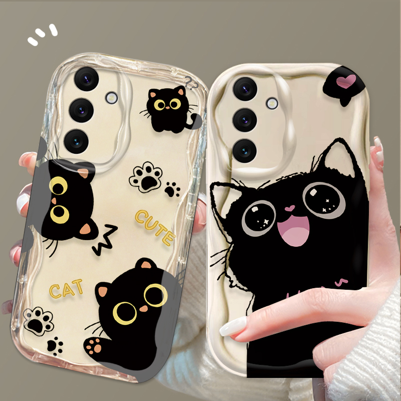 Coque chat noir à grands yeux, - Samsung Galaxy A55 avis et prix